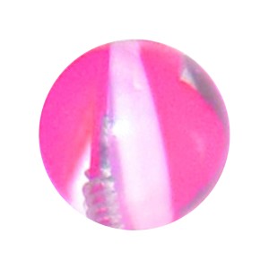 Boule Piercing Acrylique Arlequin Rose