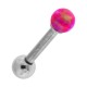 Helix- / Tragus-Schmuck Piercing Chirurgenstahl 316L Opal Kugel Rot