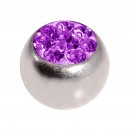 Only Piercing Replacement Ball w/ Purple Strass Crystals