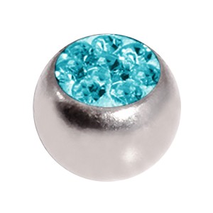 Only Piercing Replacement Ball w/ Turquoise Strass Crystals