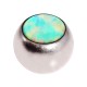 Einzelne Piercing-Kugel Synthetischen Opal Weiß