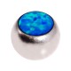 Einzelne Piercing-Kugel Synthetischen Opal Blau