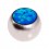 Einzelne Piercing-Kugel Synthetischen Opal Blau