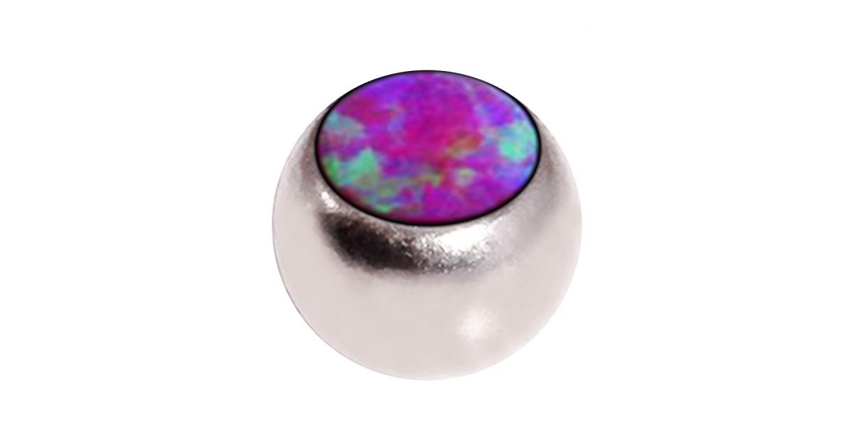 Boule de Piercing Opale Synthétique Rouge Seule