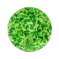 Boule Piercing Acrylique Paillettes Verte