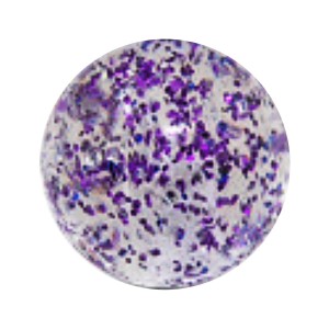 Purple Flakes Acrylic UV Piercing Only Ball