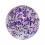 Boule Piercing Acrylique Paillettes Violette