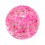 Boule Piercing Acrylique Paillettes Rose