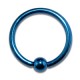 Piercing Labret / Conch Ring Eloxiert Marineblau BCR Klemmring