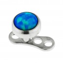 Opale Synthétique Bleue pour Microdermal