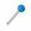 Piercing Nariz Pin Derecho Acero 316L Ópalo Sintético Azul