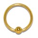 Piercing Labret / Conch Ring Eloxiert Golden BCR Klemmring