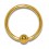 Conch- / Labret-Piercing Ring Eloxiert Golden BCR Klemmring