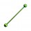 Industrial-Piercing Barbell 14G Stahl 316L Eloxiert Gr&uuml;n Kugeln