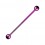 Industrial-Piercing Barbell 14G Stahl 316L Eloxiert Rosa Kugeln