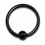 Conch- / Labret-Piercing Ring Blackline Eloxiert Schwarz BCR Klemmring