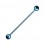 Industrial-Piercing Barbell 14G Stahl 316L Eloxiert Hellblau Kugeln