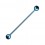 Light Blue Anodized Industrial Barbell 316L Steel 14G Ring w/ Balls