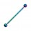 Industrial-Piercing Barbell 14G Stahl 316L Eloxiert Mehrfarbig Kugeln