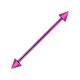 Industrial-Piercing Barbell 14G Stahl 316L Eloxiert Rosa Spitzen