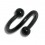 Spiral- / Helix-Piercing Blackline Eloxiert Schwarz Kugeln