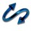 Spiral- / Helix-Piercing Eloxiert Blau Spitzen