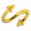 Spiral- / Helix-Piercing Eloxiert Golden Spitzen