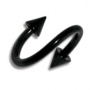 Piercing Hélix / Espiral barato Blackline Anodizado Negro Spikes