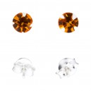 Ohrringe 925 Sterlingsilber Strass Gelb