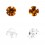 Ohrringe 925 Sterlingsilber Strass Gelb