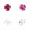 Ohrringe 925 Sterlingsilber Strass Hellrosa