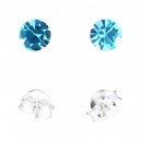 Ohrringe 925 Sterlingsilber Strass T&uuml;rkis