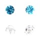 Pendientes Plata de Ley 925 Strass Turquesa