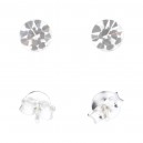 Ohrringe 925 Sterlingsilber Strass Wei&szlig;