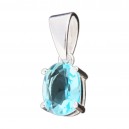 Turquoise Oval Shape Strass 925 Sterling Silver Pendent