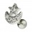 Helix- / Tragus-Piercing Stahl 316L Metallisiert Mond / Stern & Strass