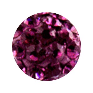 Boule Piercing Seule Epoxy Multi-Cristal Violet