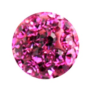 Boule Piercing Seule Epoxy Multi-Cristal Rose