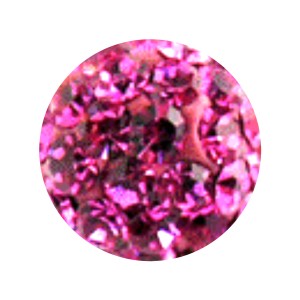 Einzelne Piercing-Kugel Epoxy Multi-Kristall Rosa