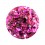 Nur Piercing Kugel Zungue / Bauchnabel Multi-Kristall Rosa