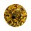 Einzelne Piercing-Kugel Epoxy Multi-Kristall Gelb