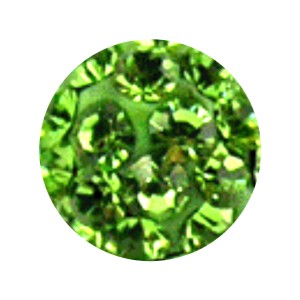 Bola Piercing Sólo Epoxi Multi-Cristal Verde