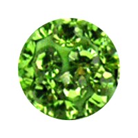 Boule Piercing Seule Epoxy Multi-Cristal Vert
