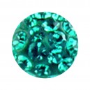 Epoxy Only Piercing Ball with Emerald Multi-Crystals