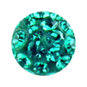 Einzelne Piercing-Kugel Epoxy Multi-Kristall Smaragd