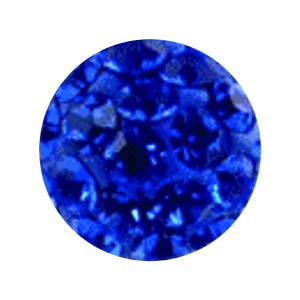 Einzelne Piercing-Kugel Epoxy Multi-Kristall Dunkelblau