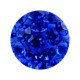Epoxy Only Piercing Ball with Dark Blue Multi-Crystals