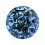 Einzelne Piercing-Kugel Epoxy Multi-Kristall Hellblau