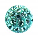 Einzelne Piercing-Kugel Epoxy Multi-Kristall T&uuml;rkis