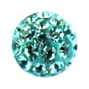 Boule Piercing Seule Epoxy Multi-Cristal Turquoise